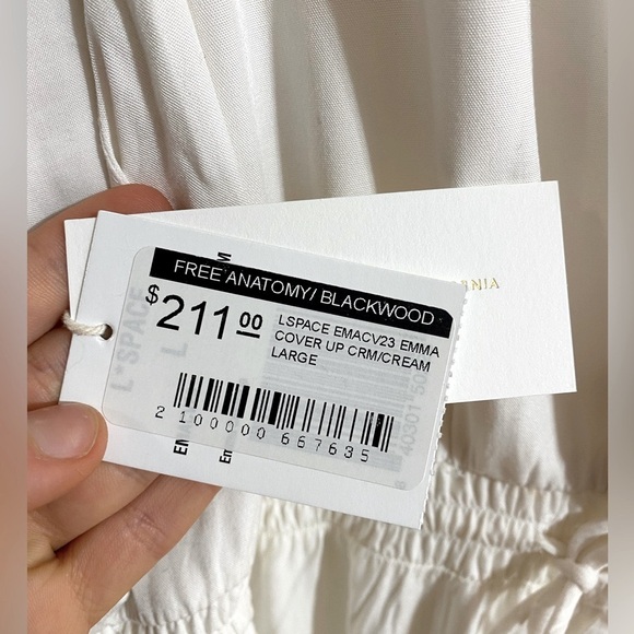 NWT LSPACE Emma Maxi Boho Lightweight Slit Summer Beach Coverup Dress Size Large - Picture 15 of 16